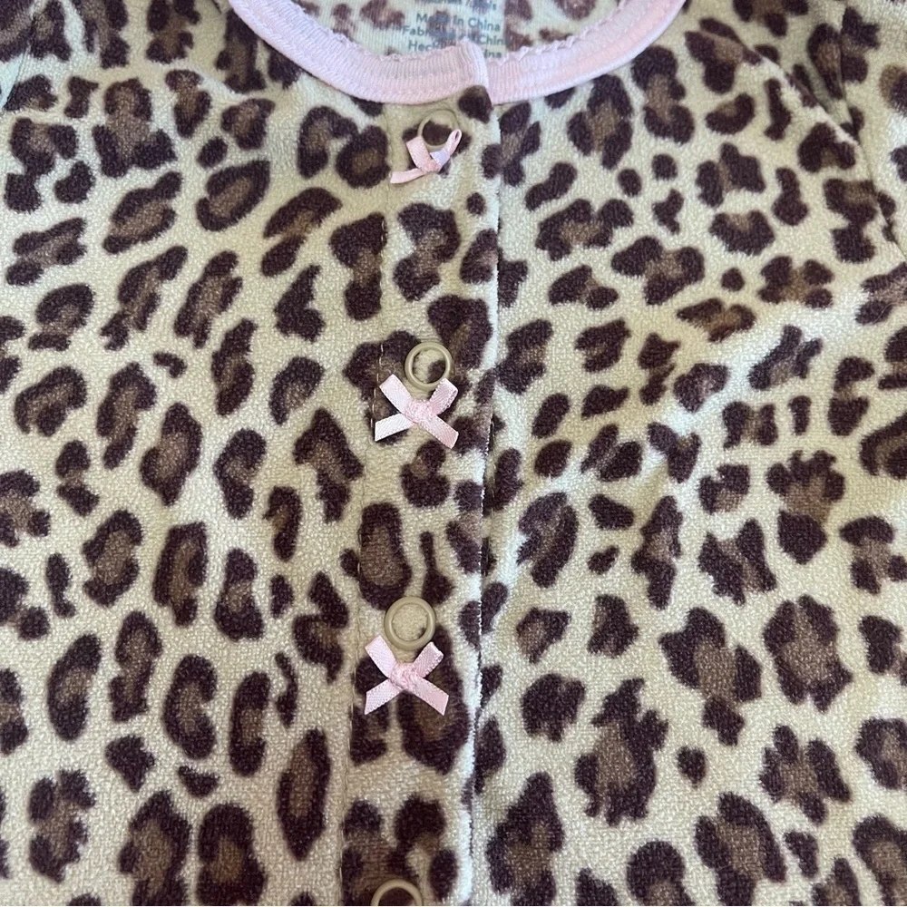 Carters Leopard Print Baby Footie Pajamas - Size 0-3M